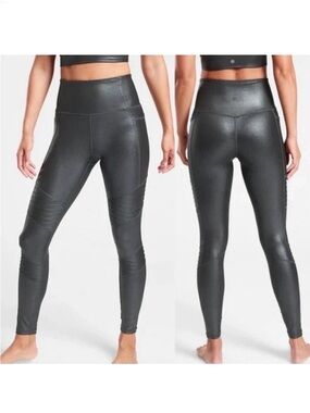 NWT Athleta Inclination Moto Shimmer Tight in Powervita High Rise Leggings XL
